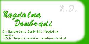 magdolna dombradi business card